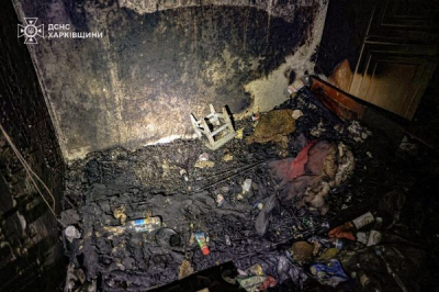 В Харькове во время пожара в многоэтажном доме погибли два человека