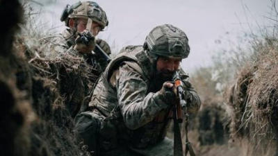 Бойцы 3-ей ОШБр во время наступления освободили украинских военнопленных