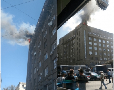 В Харькове в районе ЮЖД горит многоэтажный дом: подробности