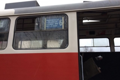 В Московском районе загорелся трамвай