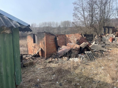 В селе Барановка ударный дрон полностью разрушил частный дом