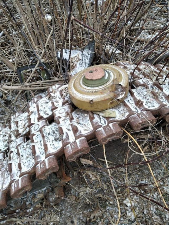 В Изюмском районе полицейские нашли мины и боеприпасы