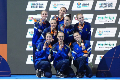 Украинские синхронистки завоевали две серебряные награды на чемпионате Европы