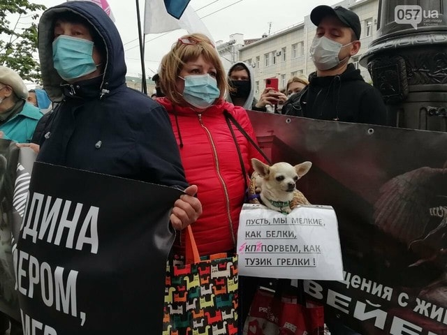 Возле здания горсовета прошел митинг в защиту животных