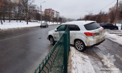 Тройное ДТП произошло на ул. Героев Труда в Харькове