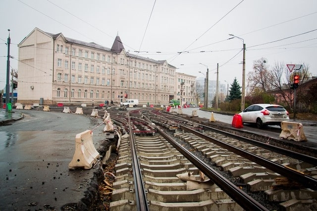 В Харькове продолжается реконструкция дорог и трамвайных путей