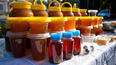 В саду имени Тараса Шевченко – медовая ярмарка