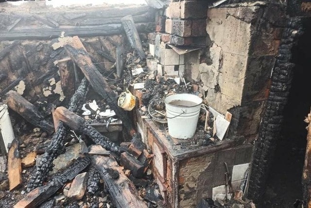 В селе Хролы сгорел частный деревянный дом