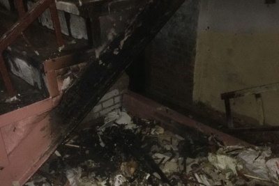 Во время пожара в Харькове пострадала беременная женщина