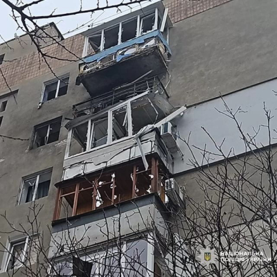 Российский беспилотник влетел в квартиру 9-этажного дома