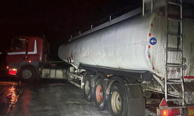 Гололедица на Харьковщине – застрявшим фурам и машинам на помощь приходит полиция