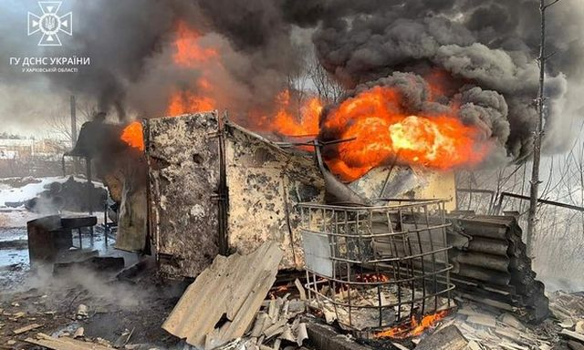 Россияне обстреляли Волчанск – возник масштабный пожар