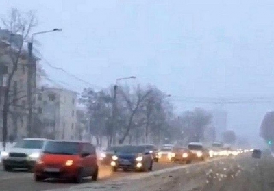 Харьков во власти циклона – день начался с пробок на дорогах