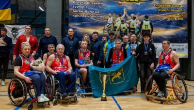 Харьковские спортсмены лидировали на турнире по баскетболу на колесных креслах