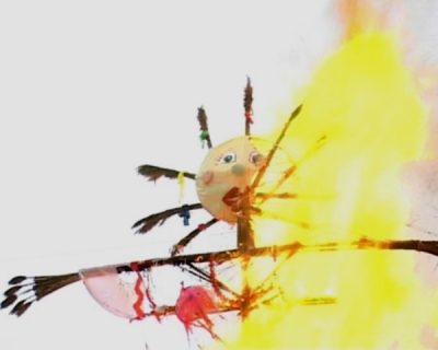 На Харьковщине сожгли самое большое чучело