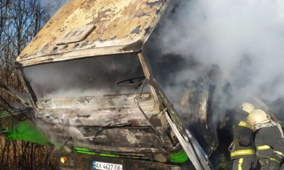 На окружной дороге загорелся «КамАЗ» – жертв нет