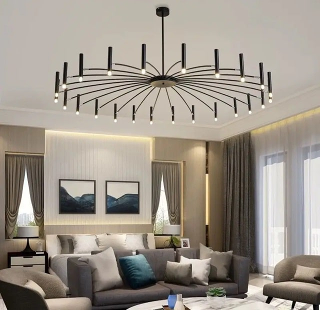 Люстры в гостинной: современные тренды и искусство освещения