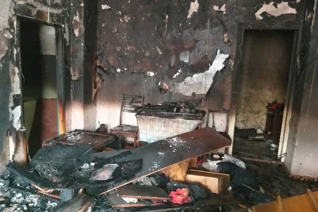 На проспекте Московский горел 3-этажный дом