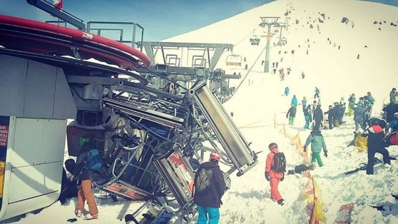 В Грузии на неисправном подъемнике пострадали туристы из Харькова (видео 18+)