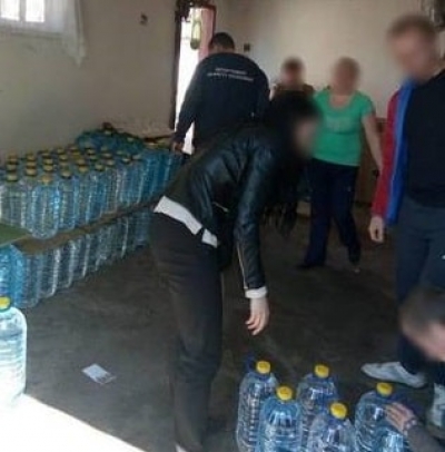 Под Харьковом функционировал нелегальный склад с палёным алкоголем