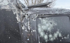 Вражеский дрон атаковал машину известного волонтера